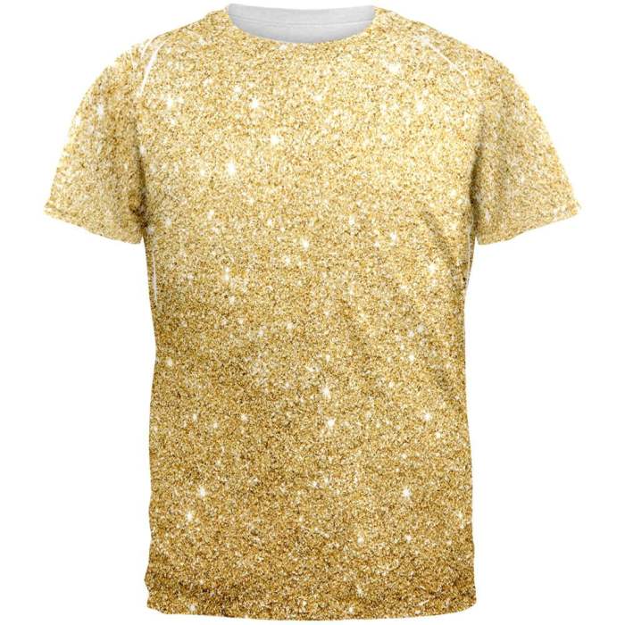 Gold color men's dress shirt