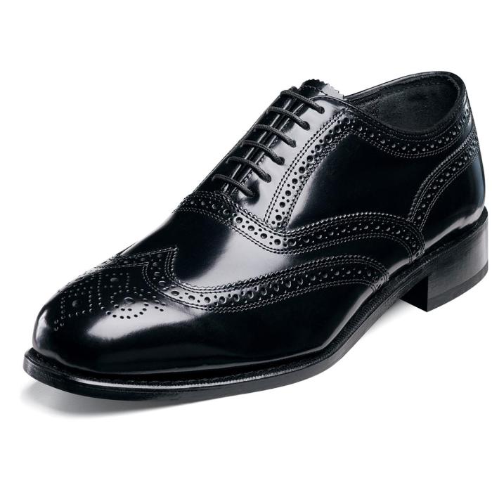 Mens wingtip dress shoes black