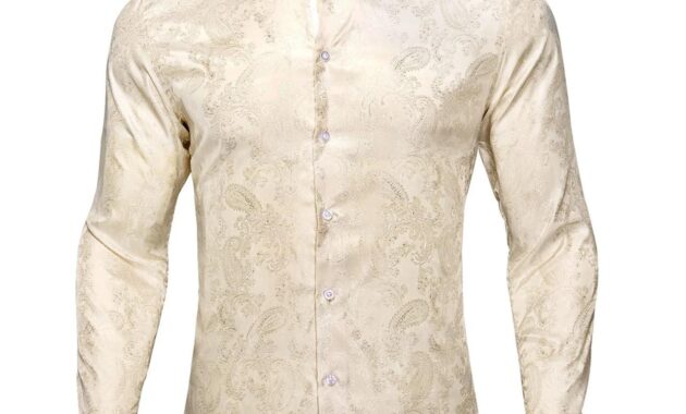 Mens Champagne Dress Shirt Stylish and Sophisticated Choice for Any Occasion