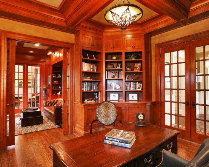 How to decorate a home office library