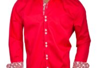 Red men dress shirt