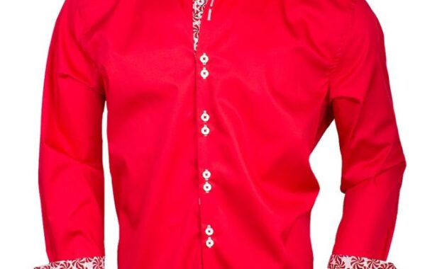 Red Men Dress Shirt Stylish and Bold Fashion Choice for Men