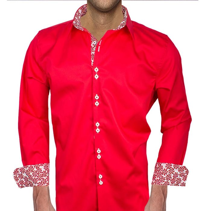 Red men dress shirt