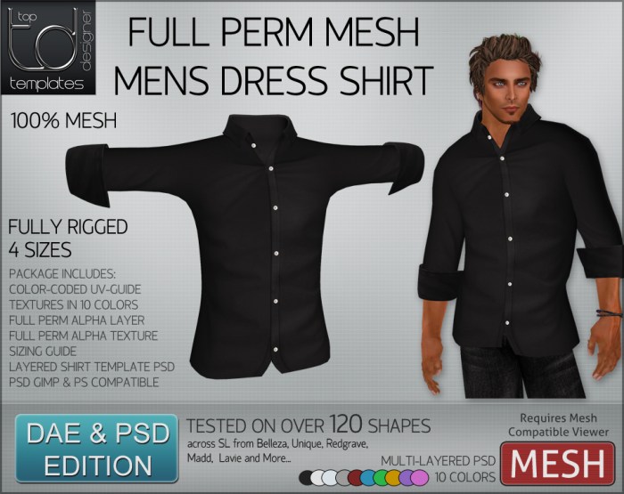 Mens mesh dress shirt