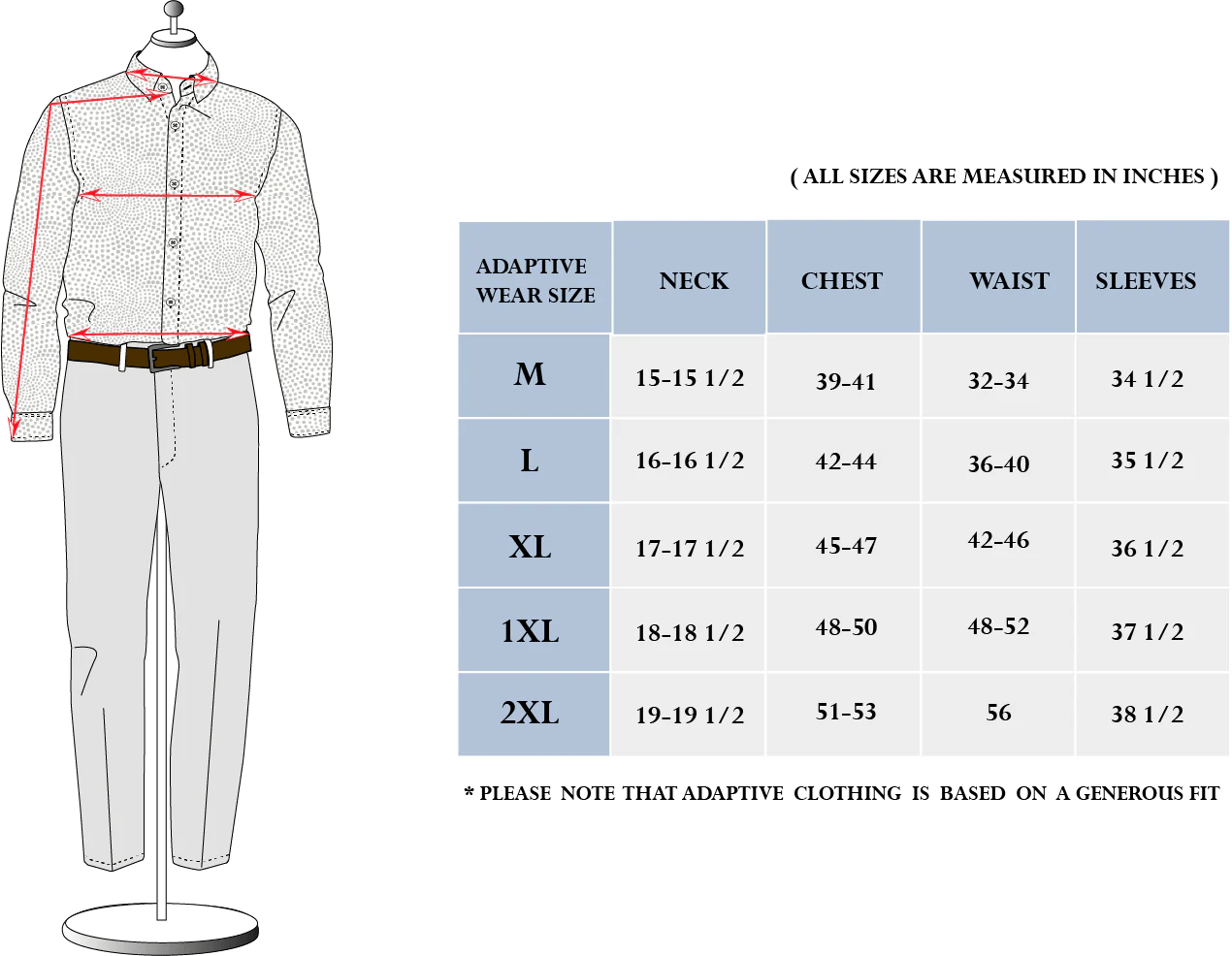 Dress shirt size calculator men's