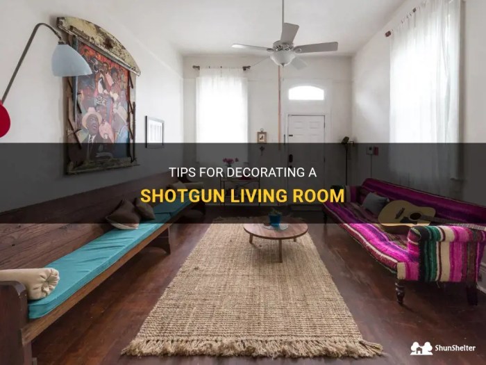 How to decorate a shotgun living room