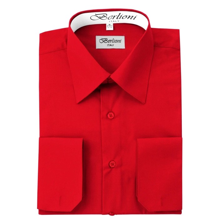 Red men dress shirt