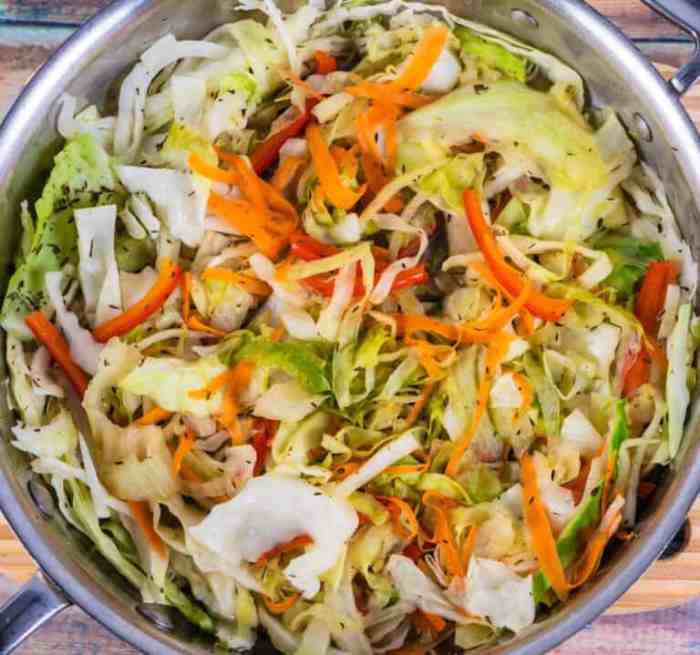 Steamed jamaican cabbage