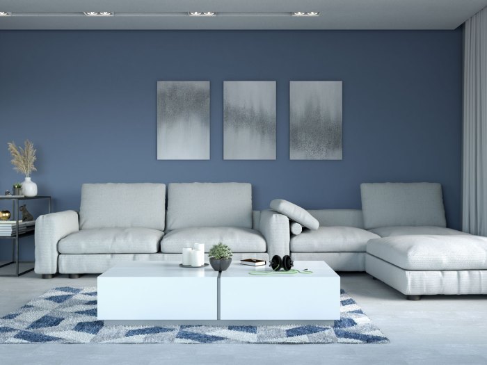 How to decorate a light blue living room