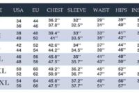 Mens dress shirt sizes conversion