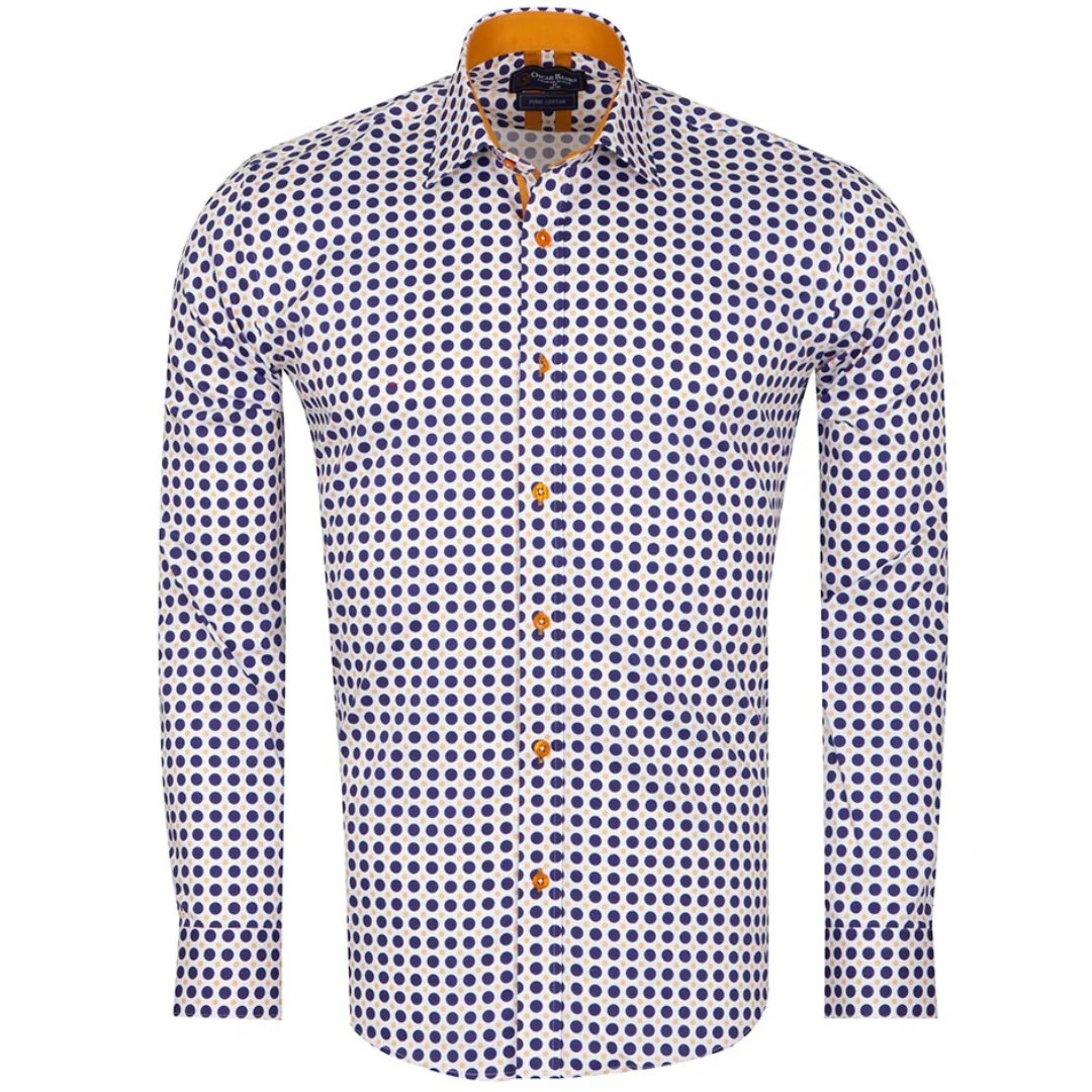 Mens steel blue dress shirt